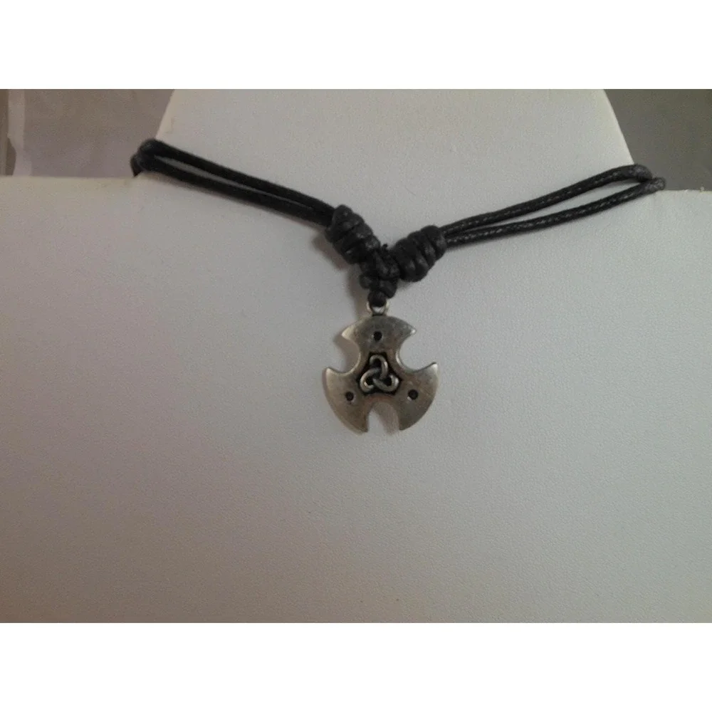 Mystical Vintage Celtic Cross Necklace Pendant Adjustable 24
